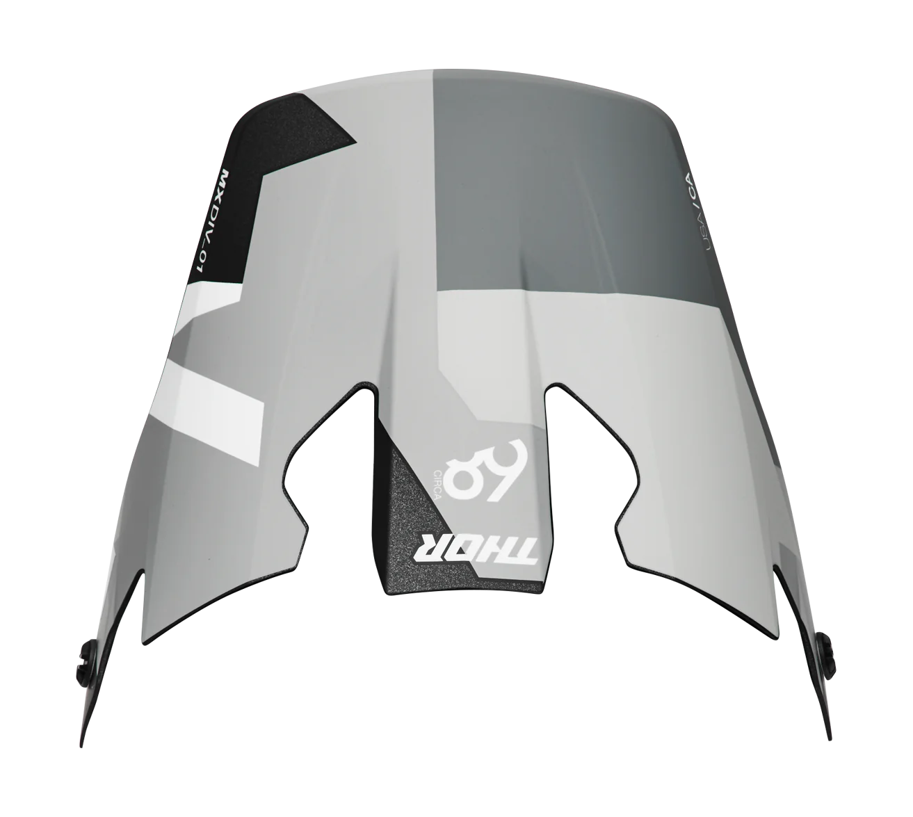 Thor Helmet Visor Reflex Sport Carbon Brave - Grey / White