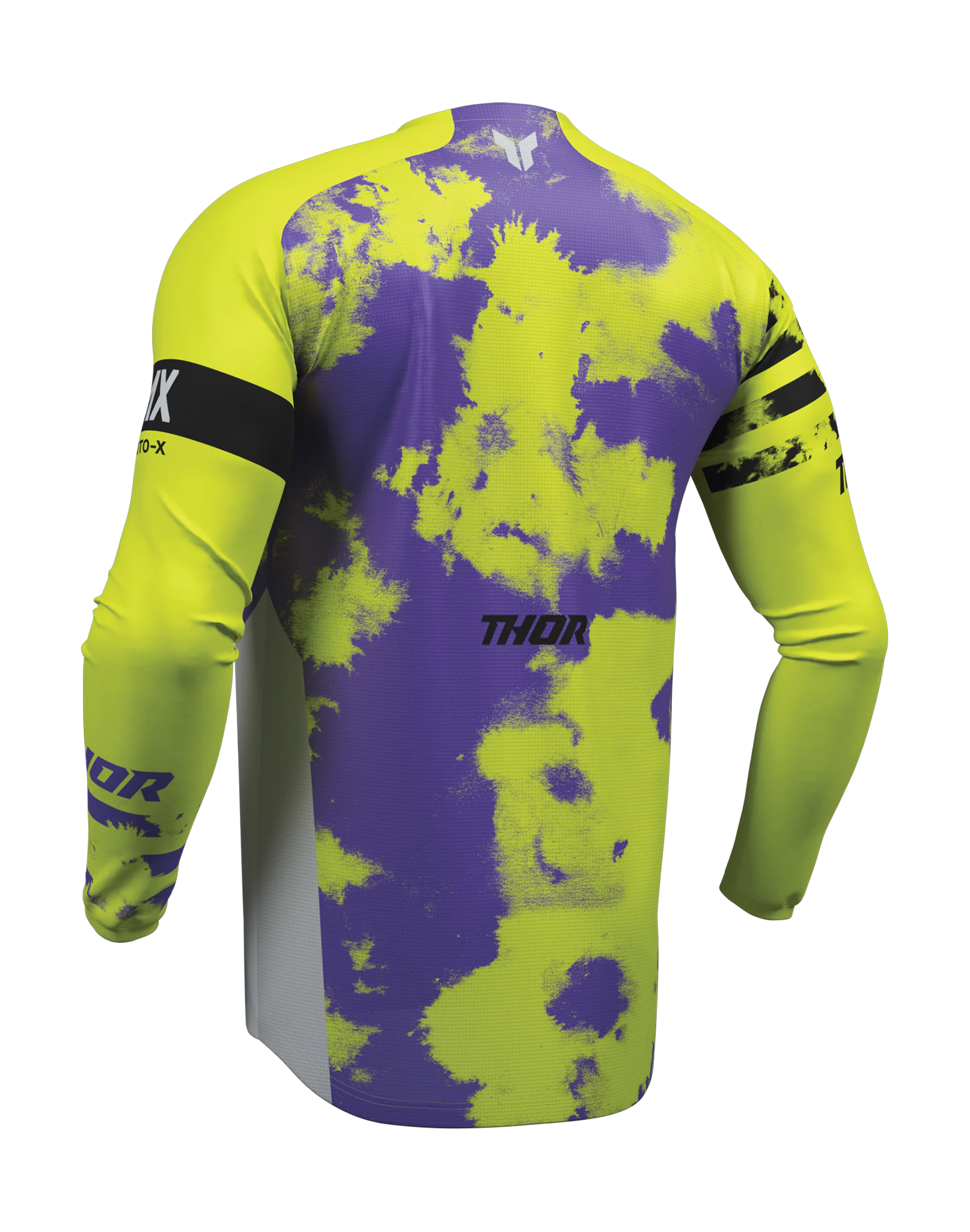 Thor Youth Motocross Jersey 2026 Launchmode Bleach - Grey / Acid