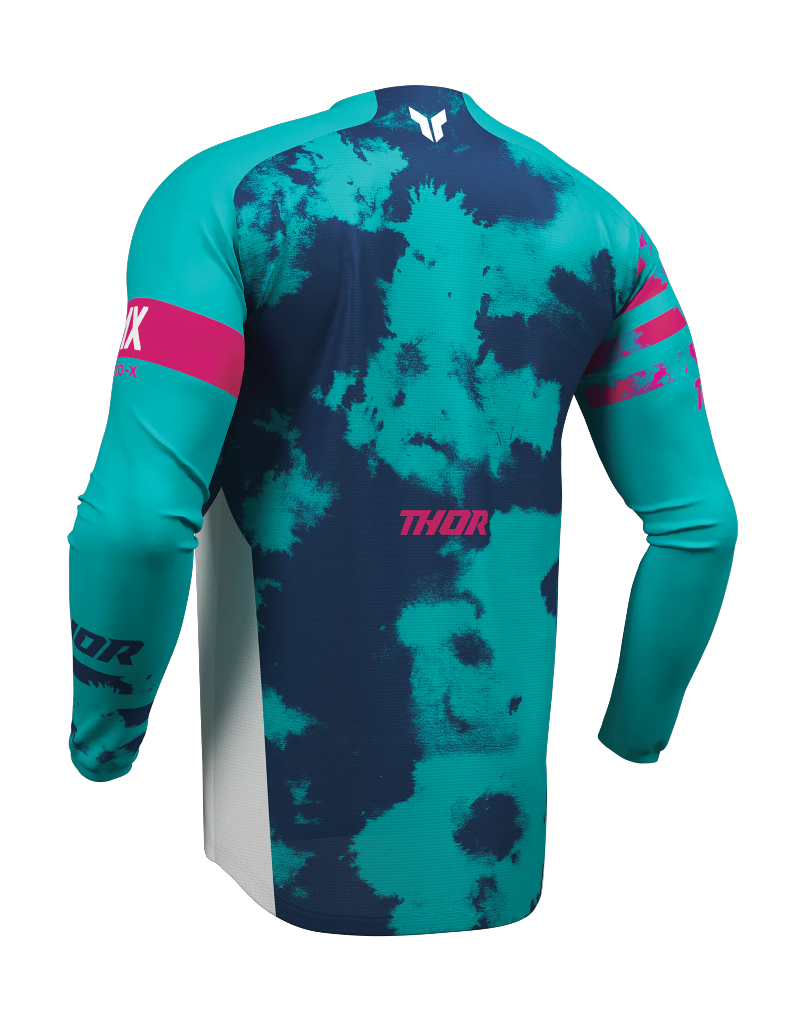 Thor Youth Motocross Jersey 2026 Launchmode Bleach - White / Aqua