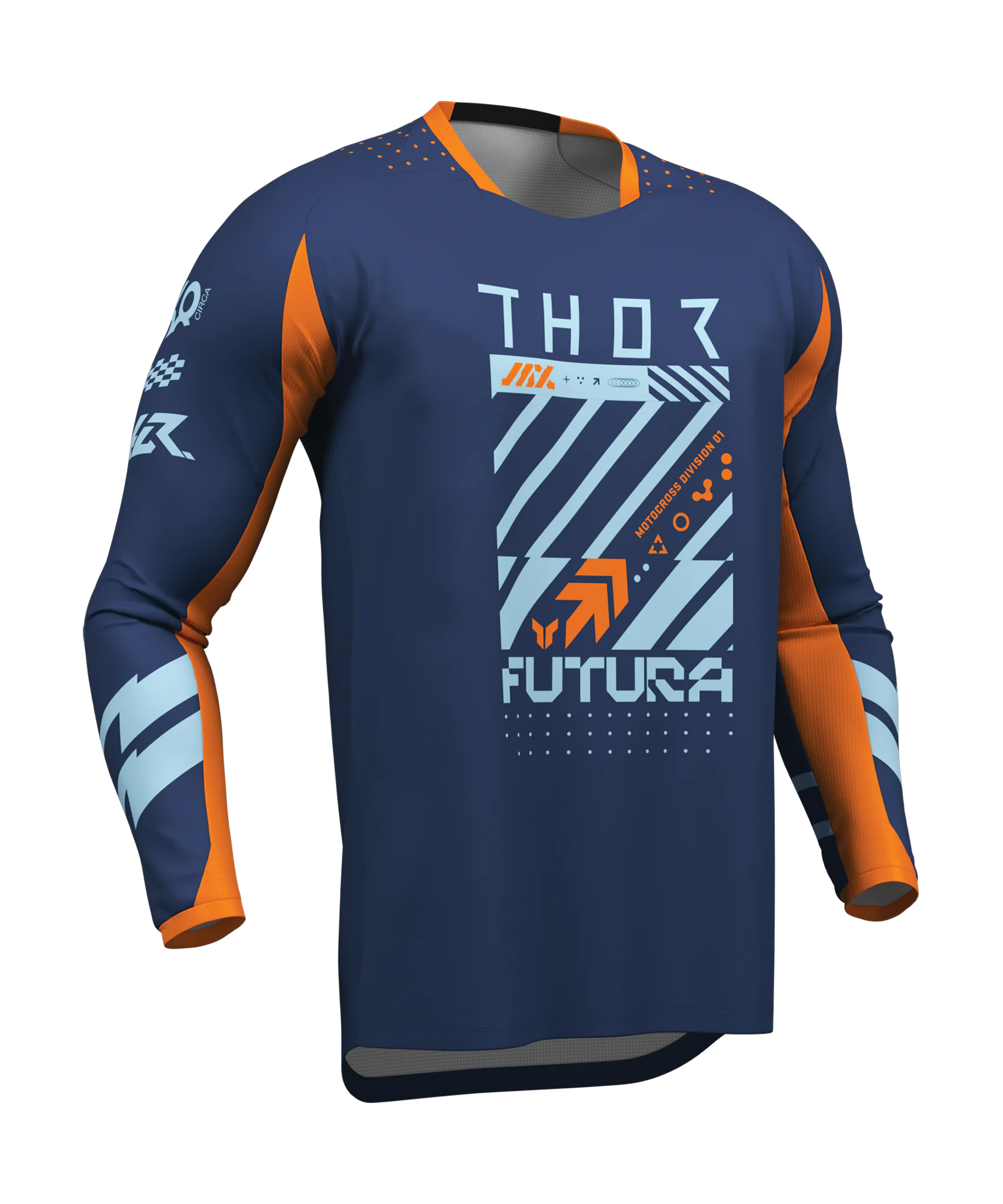 Thor Youth Motocross Gear 2026 Launchmode Futura - Navy / Orange