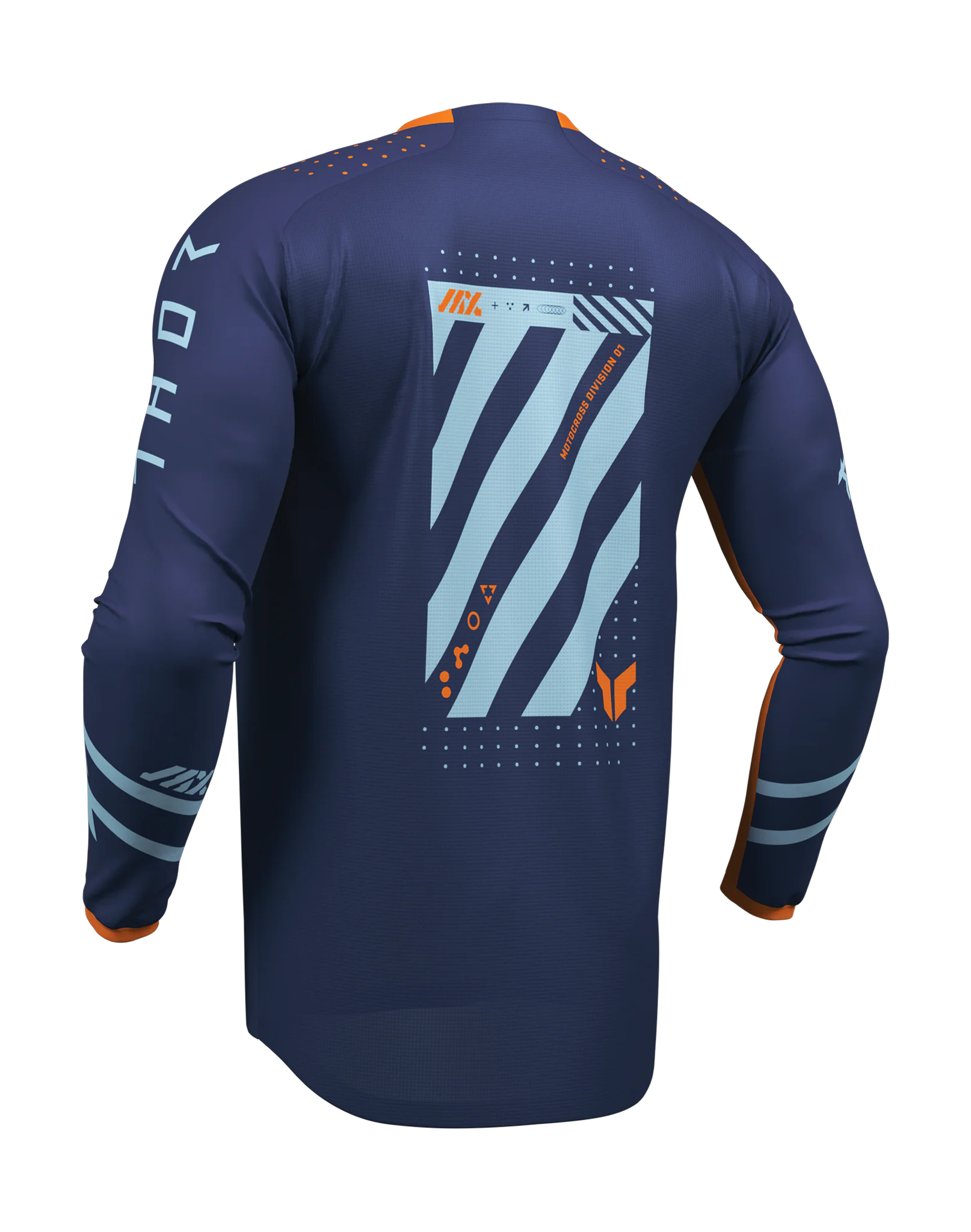 Thor Youth Motocross Jersey 2026 Launchmode Futura - Navy / Orange