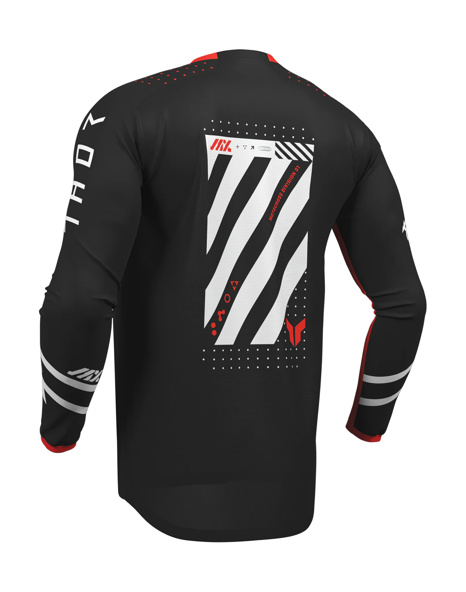 Thor Youth Motocross Jersey 2026 Launchmode Futura - Black / Red
