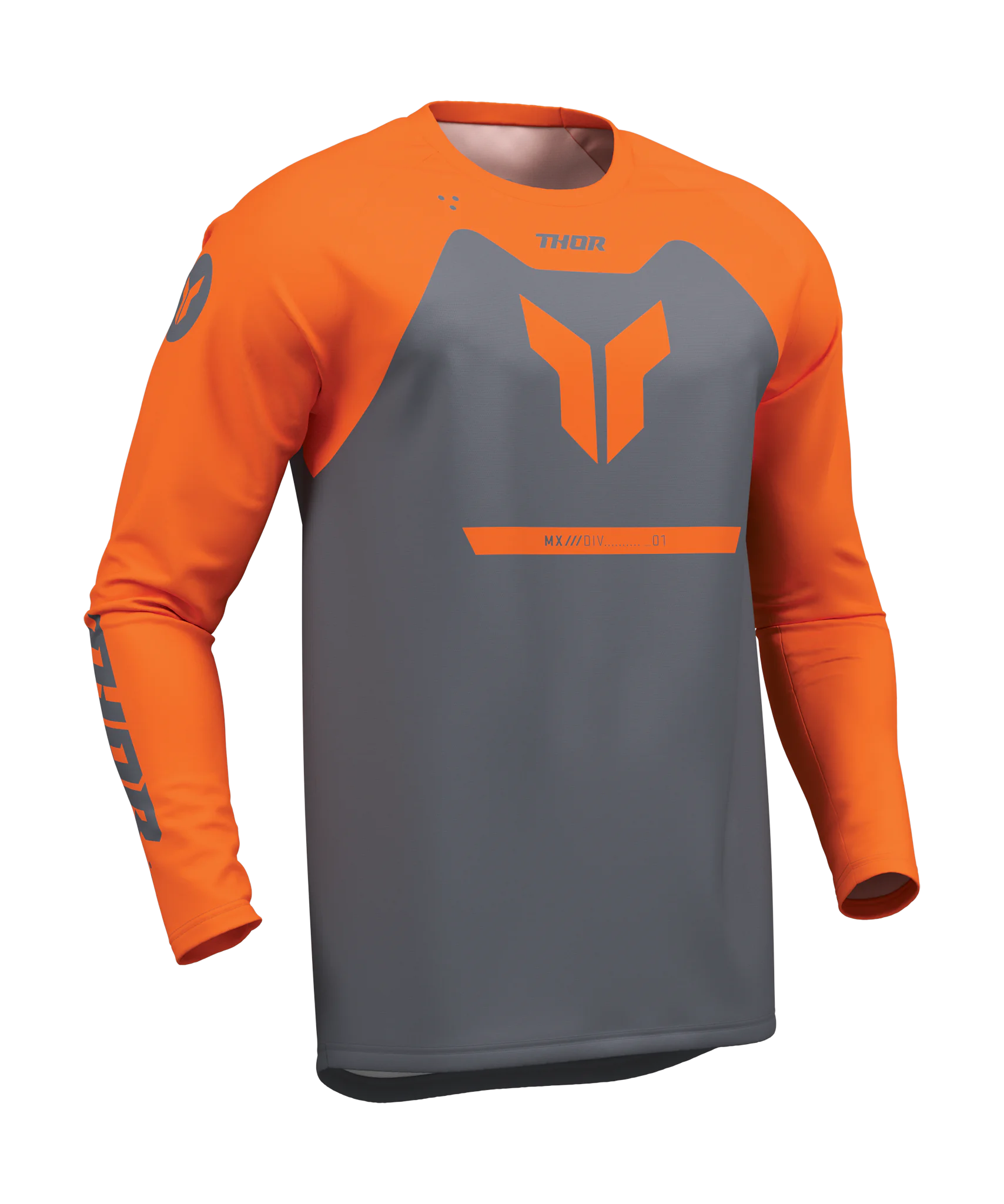 Thor Youth Motocross Jersey 2026 Ridemode Menace - Charcoal