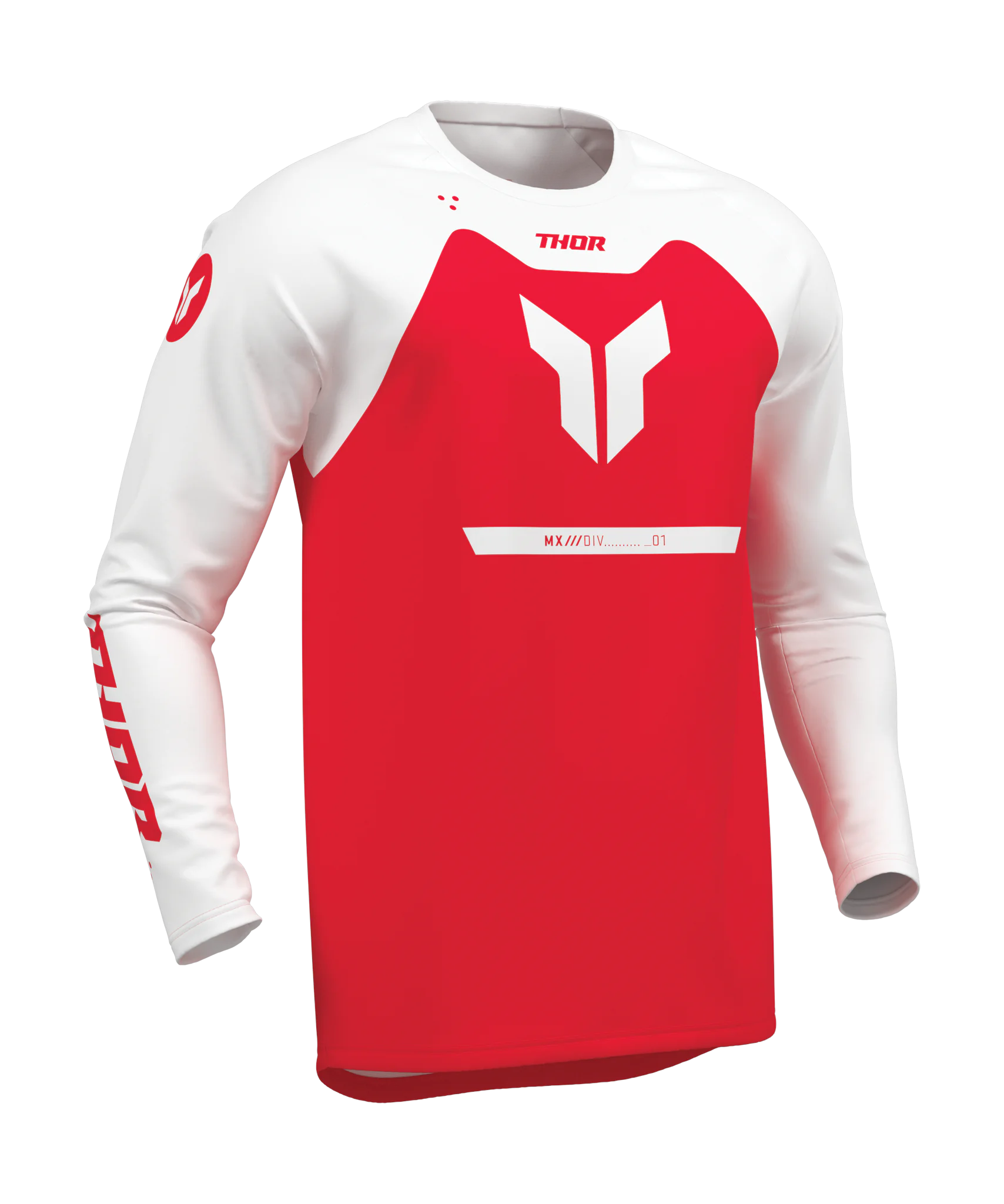 Thor Youth Motocross Jersey 2026 Ridemode Menace - Red