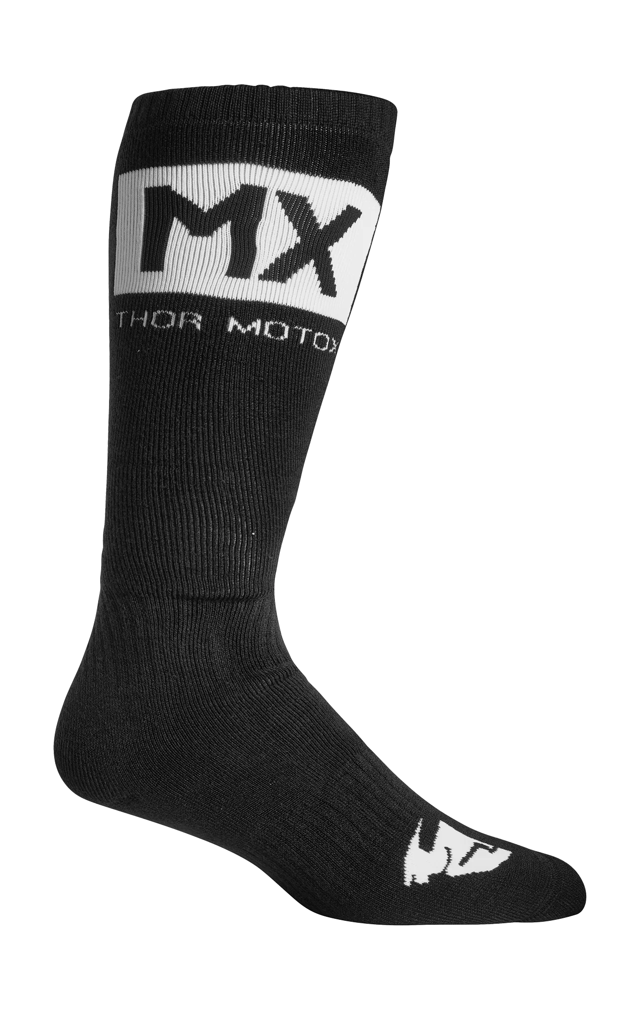 Thor Youth Motocross Socks Solid - Black / White