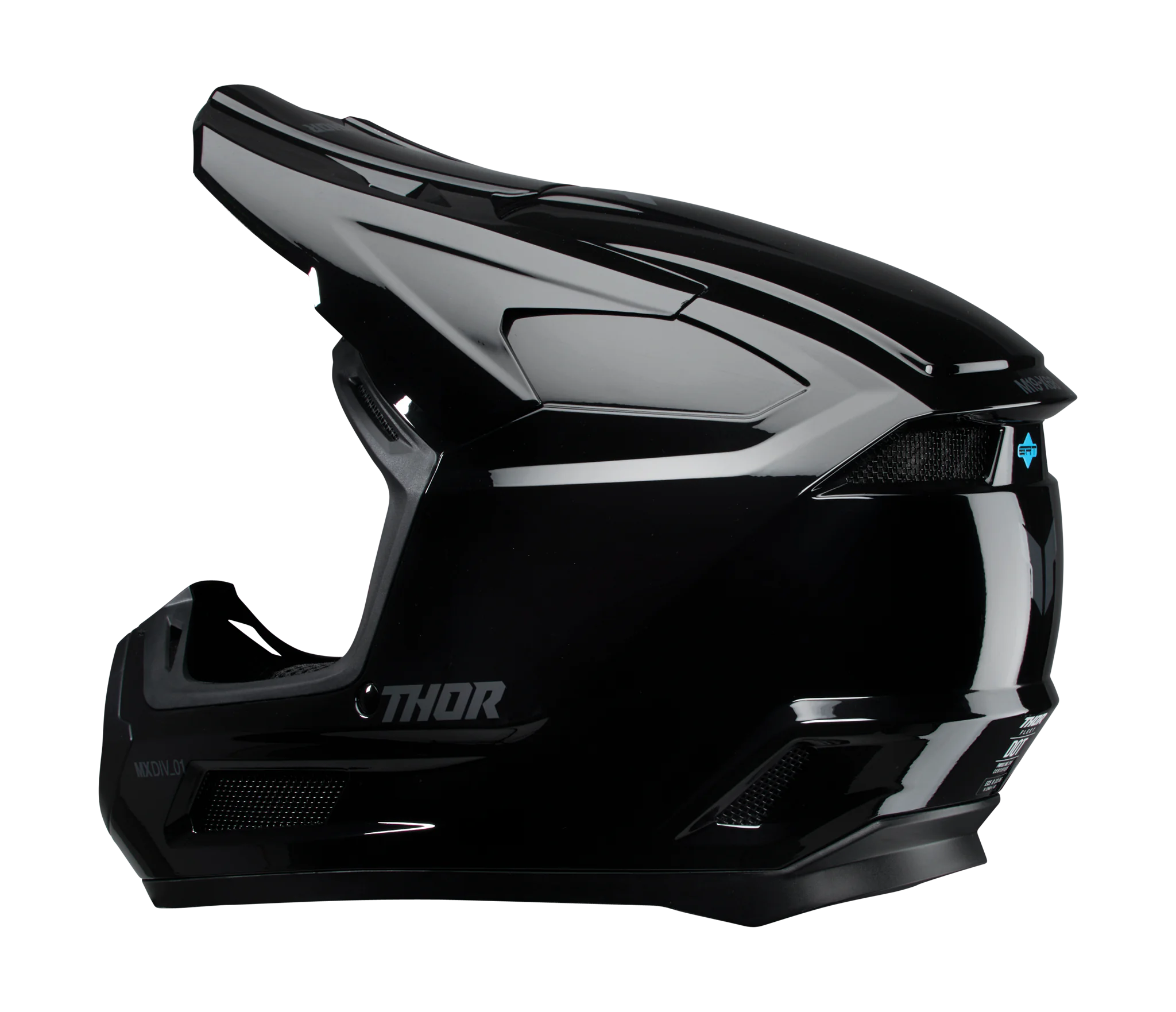 Thor Youth Motocross Helmet Fleet - Blackout Gloss