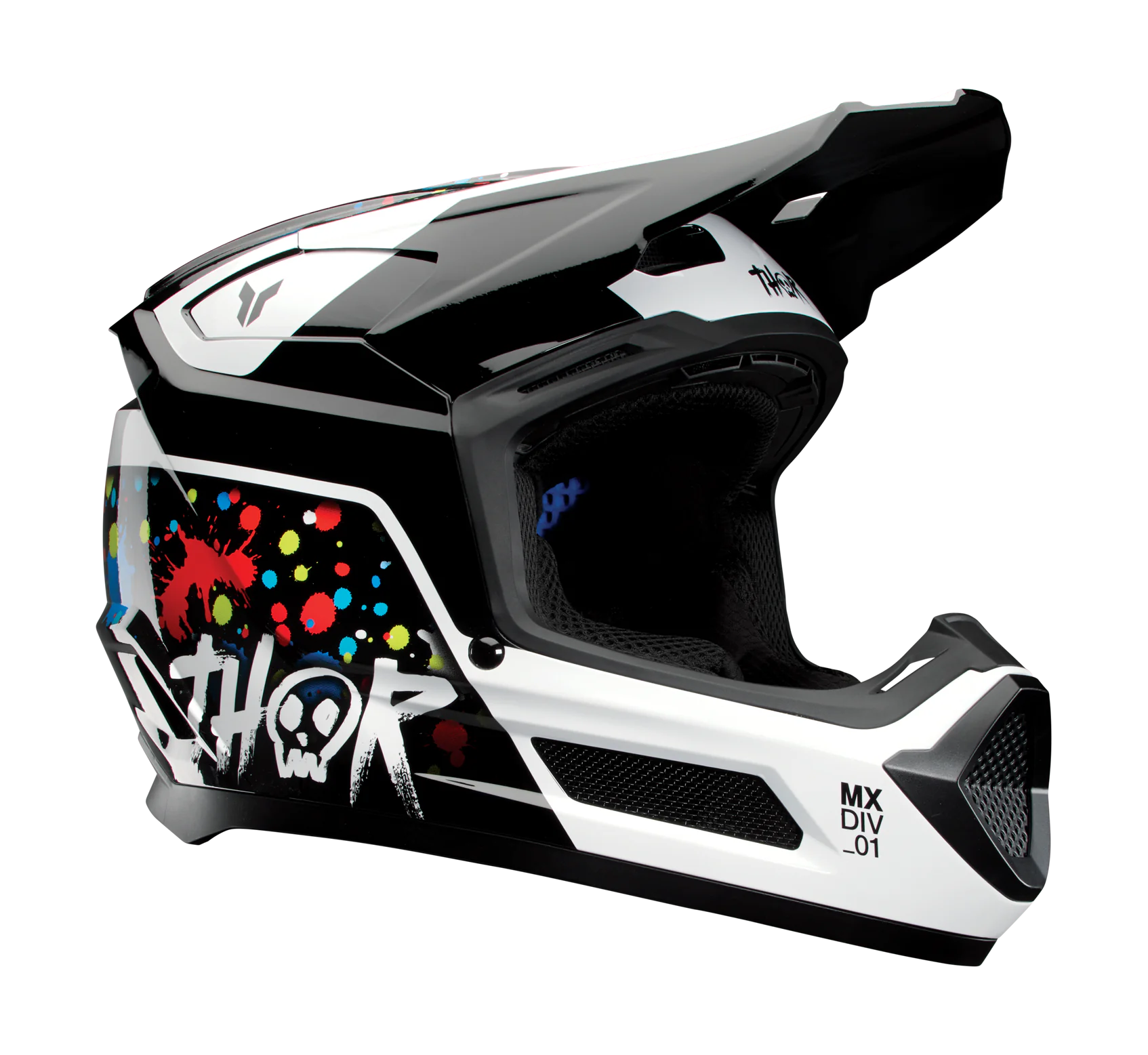 Thor Youth Motocross Helmet Fleet Splat - Black