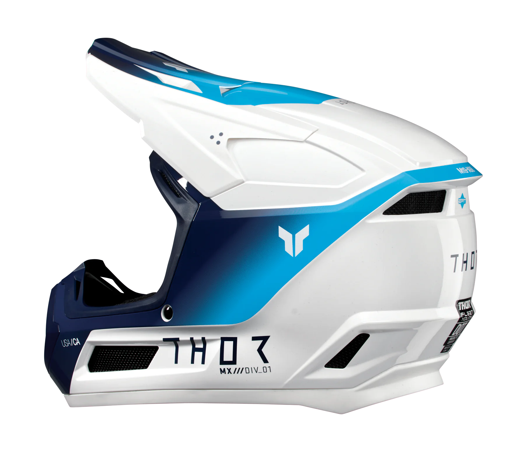 Thor Youth Motocross Helmet Fleet Storm - White / Navy