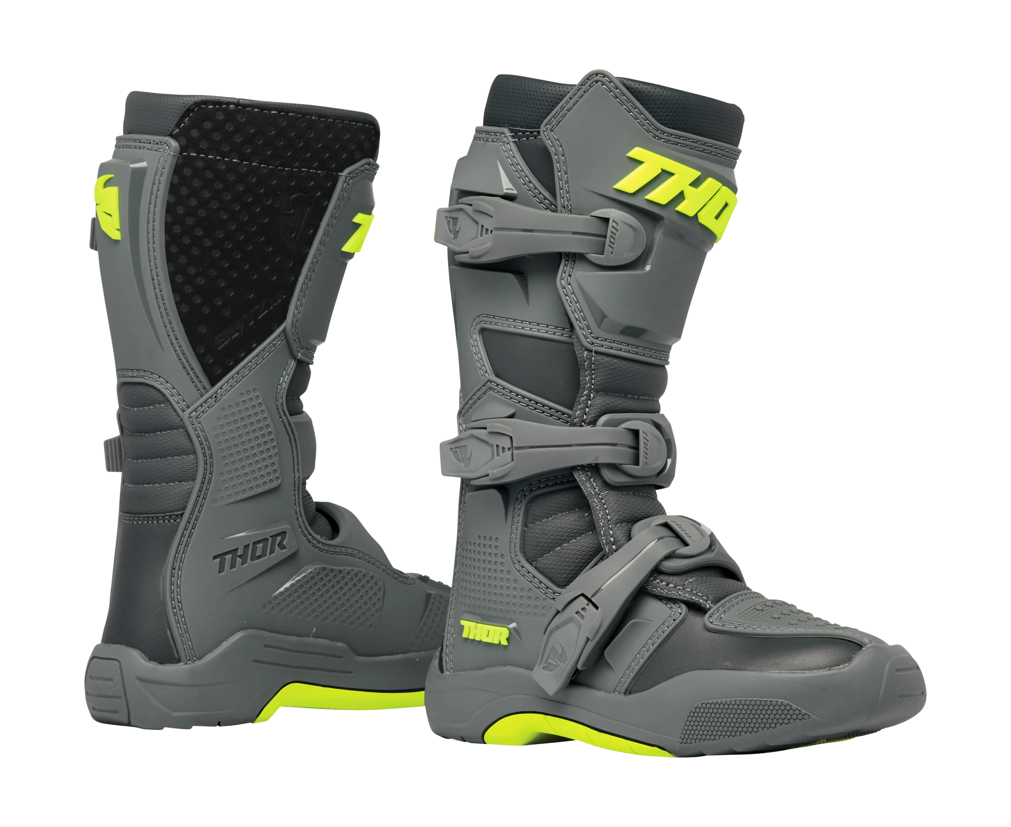 Thor Youth Motocross Boots Blitz XR - Grey / Charcoal