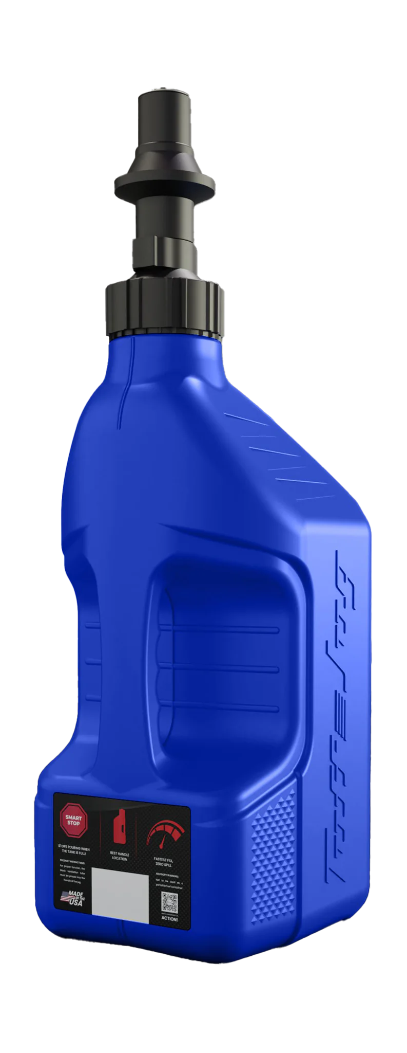 Tuff Jug Fuel Can Gen 3 Quick-Fill Cap - Blue / Black - 10 L