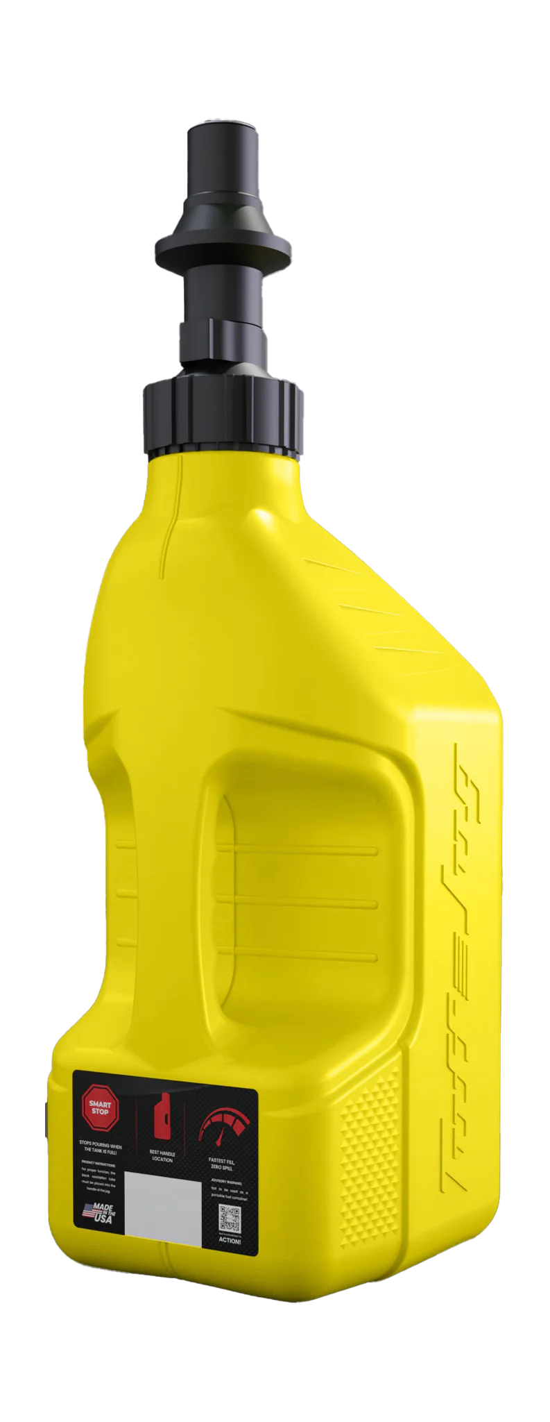 Tuff Jug Fuel Can Gen 3 Quick-Fill Cap - Yellow / Black - 10 L
