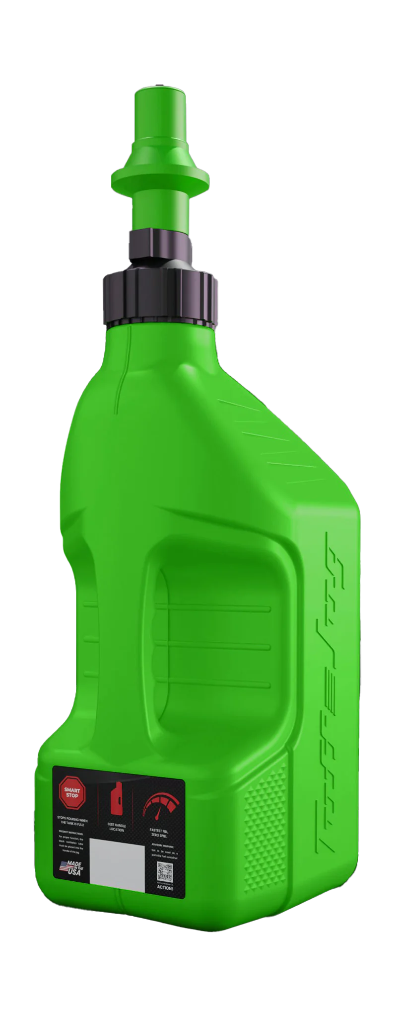 Tuff Jug Fuel Can Gen 3 Quick-Fill Cap - Kawi Green / Kawi Green - 10 L