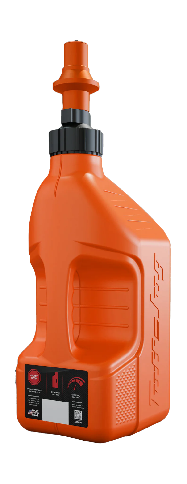 Tuff Jug Fuel Can Gen 3 Quick-Fill Cap - Orange / Orange - 10 L