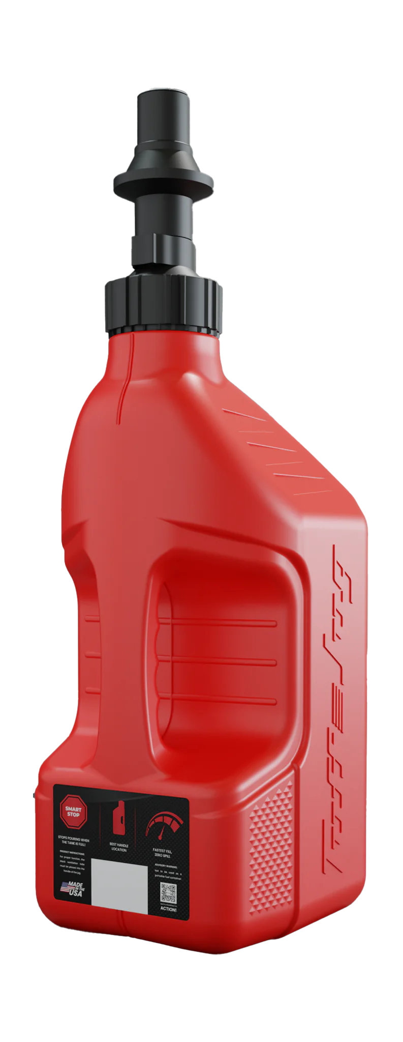 Tuff Jug Fuel Can Gen 3 Quick-Fill Cap - Red / Black - 10 L