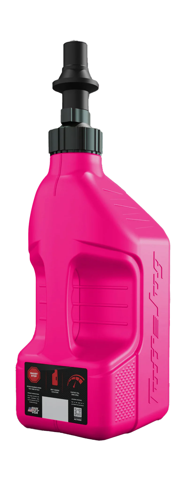 Tuff Jug Fuel Can Gen 3 Quick-Fill Cap - Pink / Black - 10 L