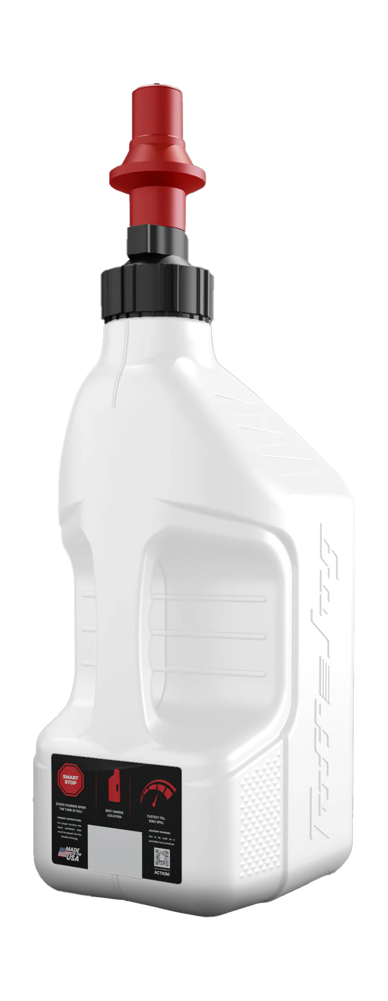 Tuff Jug Fuel Can Gen 3 Quick-Fill Cap - White / Red - 10 L