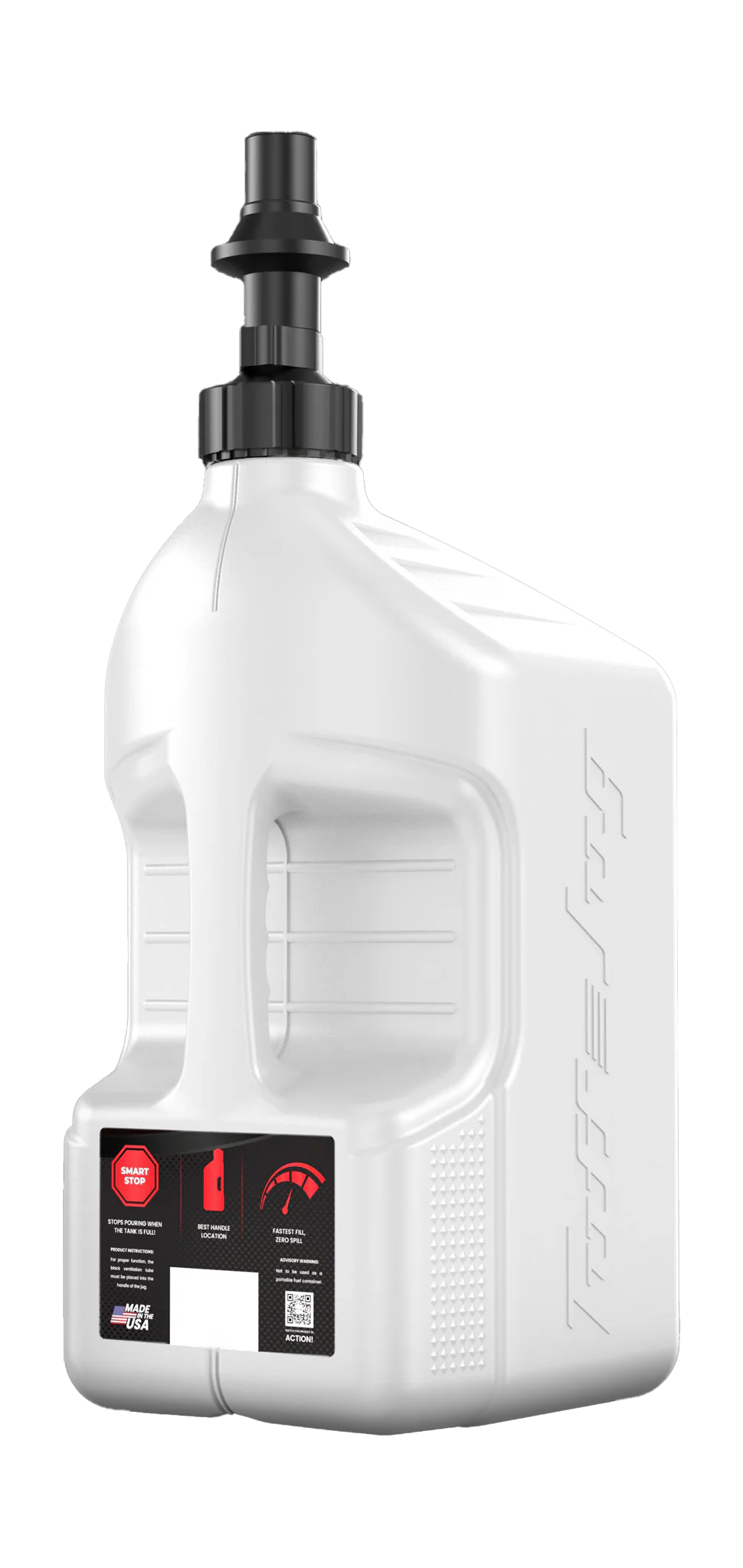 Tuff Jug Fuel Can Gen 3 Quick-Fill Cap - White / Black - 20 L