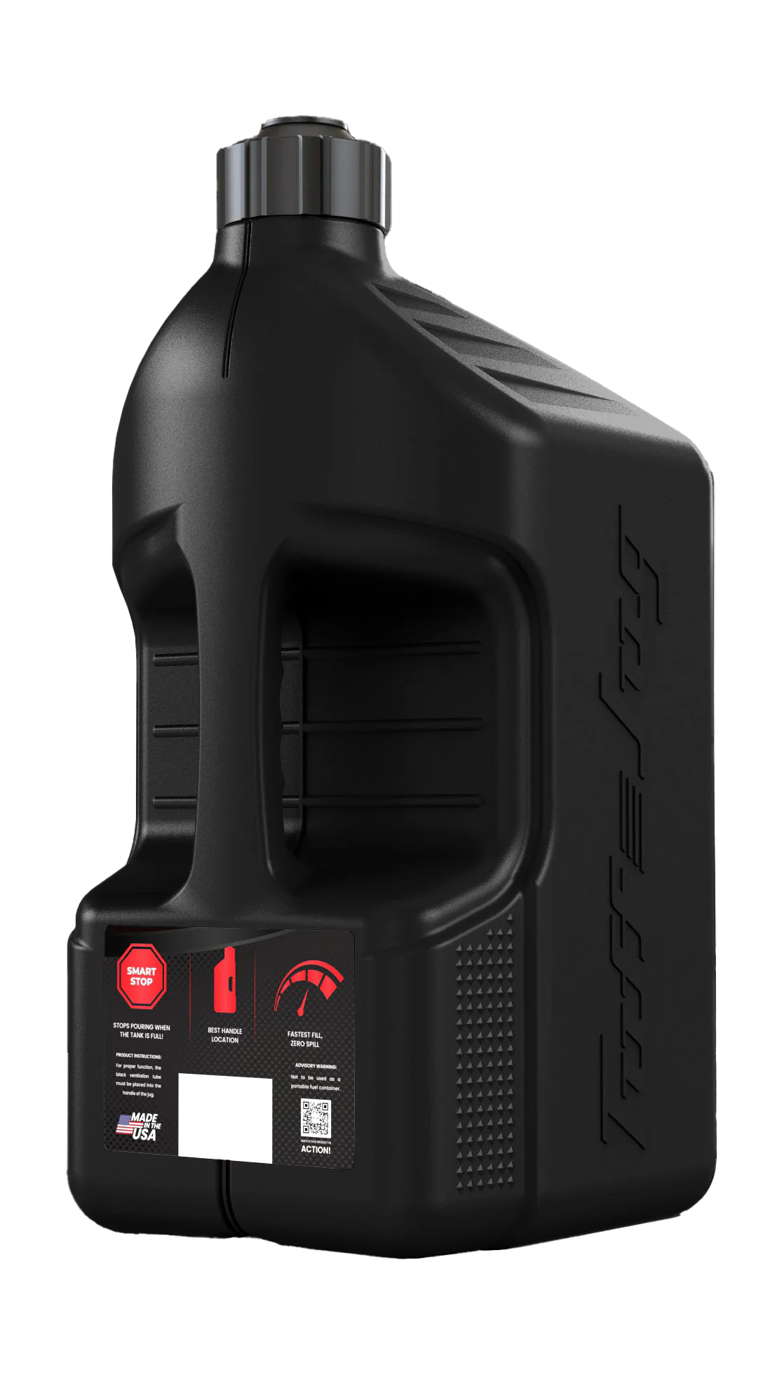 Tuff Jug Fuel Can Gen 3 Standard Cap &amp; Center Plug - Black / Black - 20 L